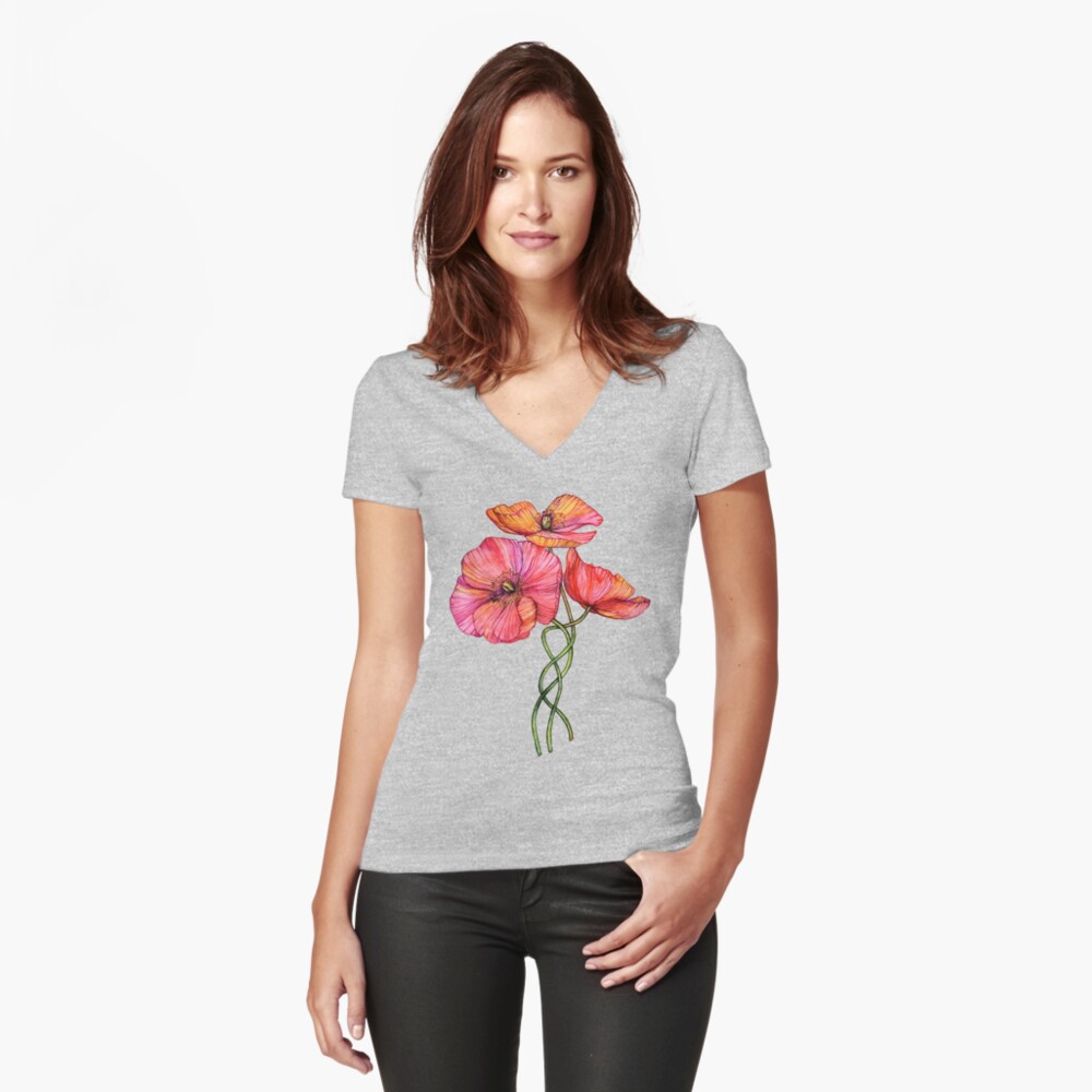 Item preview, Fitted V-Neck T-Shirt designed and sold by micklyn.