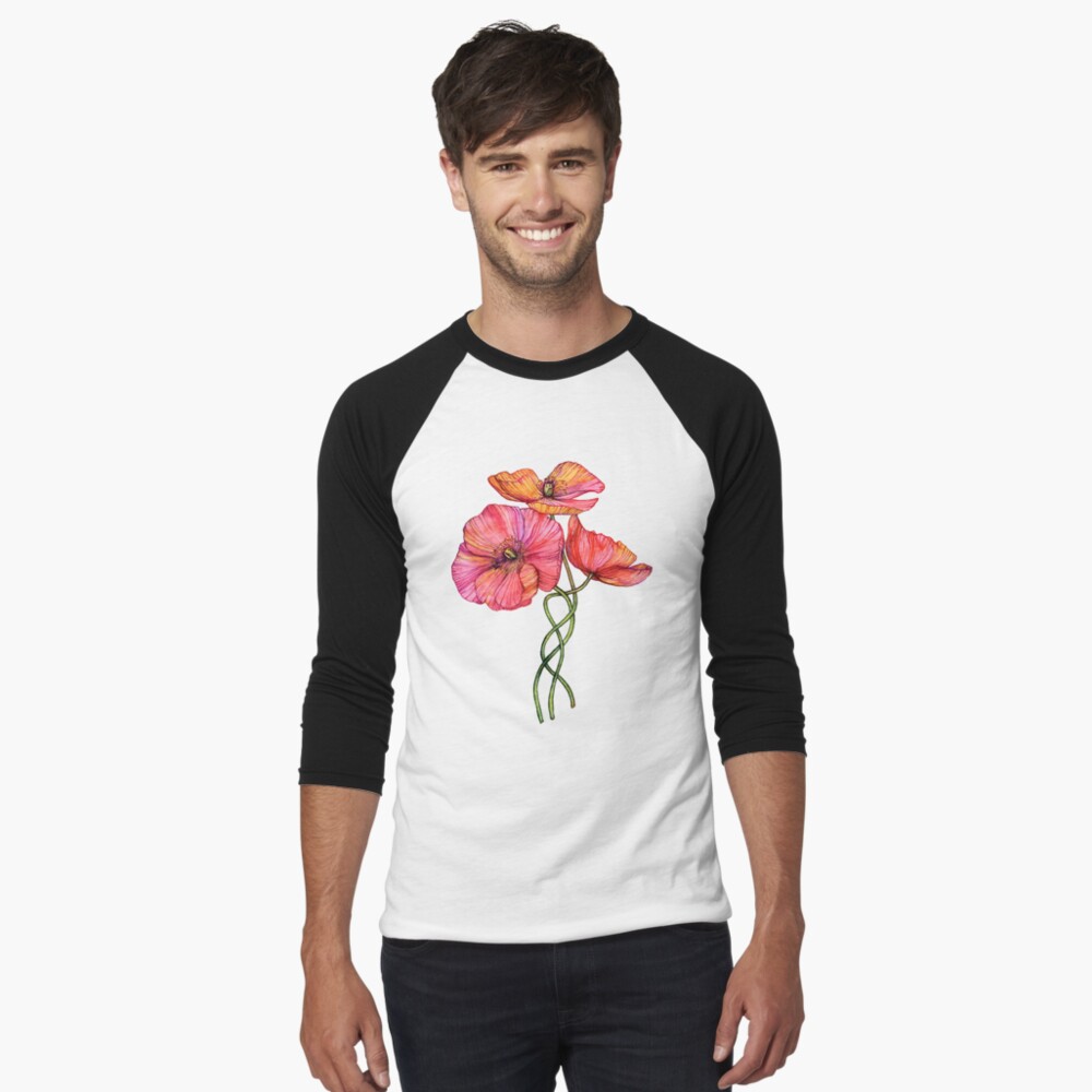Item preview, Baseball ¾ Sleeve T-Shirt designed and sold by micklyn.
