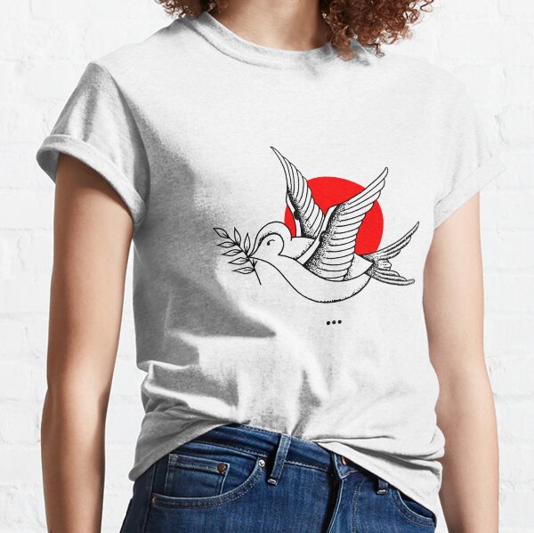 Old School Tattoo Swallow Camiseta clásica