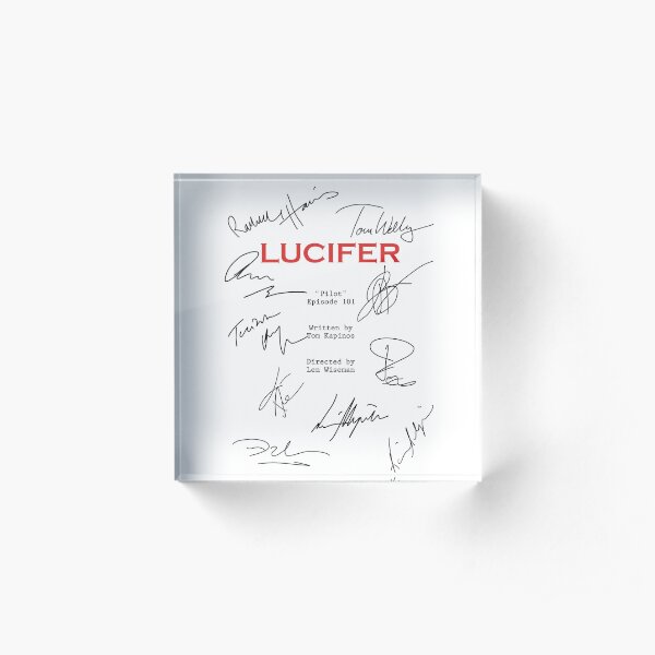 Lucifer Script Acrylic Block