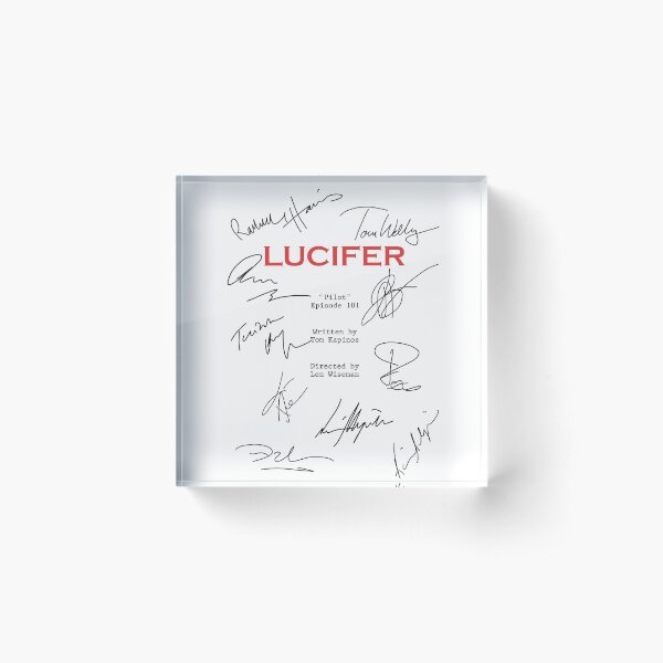 Lucifer Script Acrylic Block