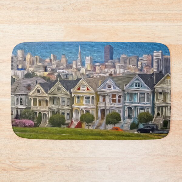 Item preview, Digital Art Composition of Alamo Square, San Francisco. designed and sold by davidelder.