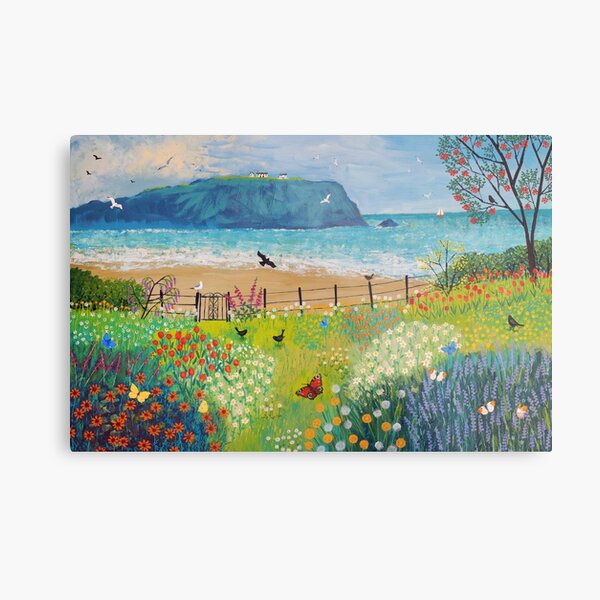 Garden Beside the Sea Metal Print
