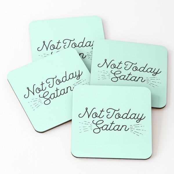 Item preview, Not Today Satan | Line Art | Monoline Quotes designed and sold by TheHappySloths.