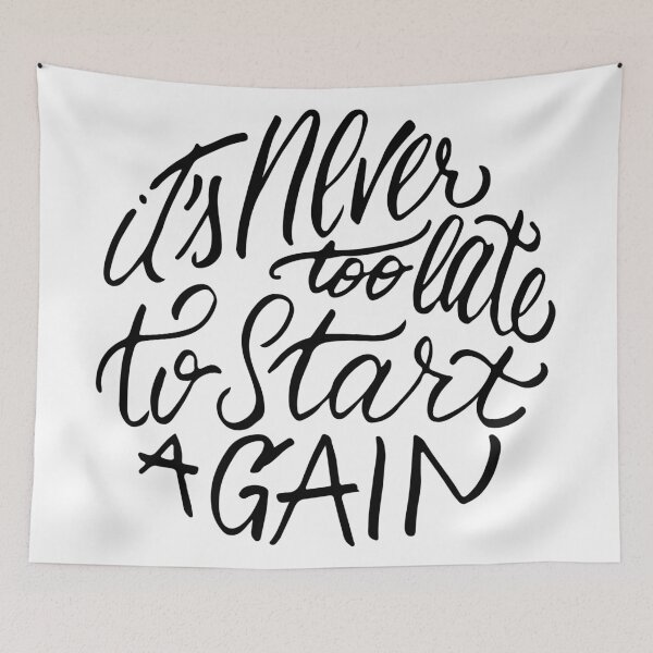 Item preview, It's never too late to start again - Aerosmith Quote designed and sold by premedito.