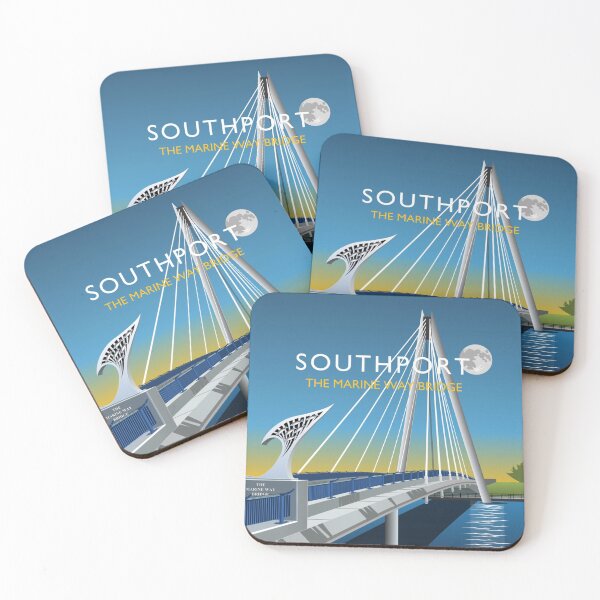 Item preview, Southport Marine Way Bridge by Night designed and sold by andrewamoore.