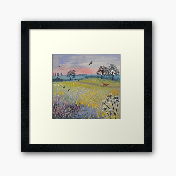 Across Evening Meadow Framed Art Print