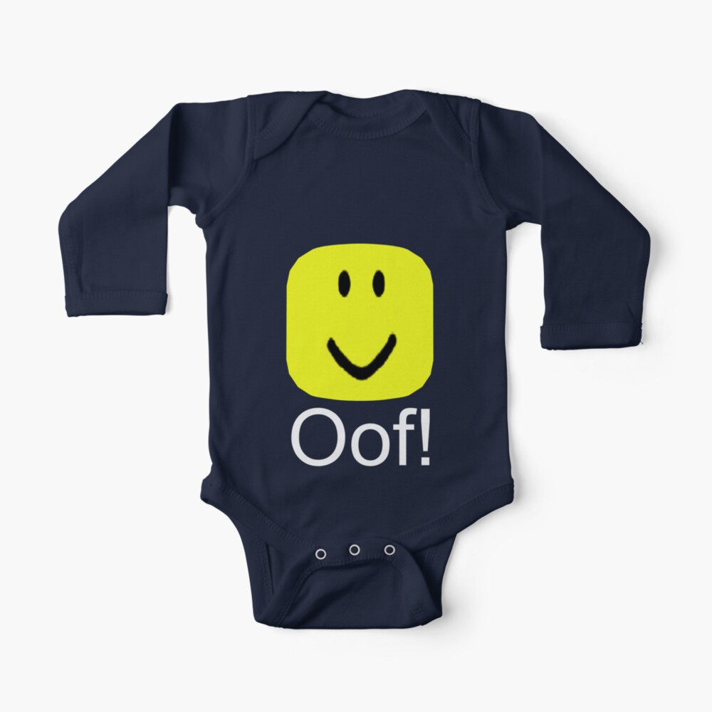 Roblox Oof Noob Big Head Baby One Piece By Smoothnoob Redbubble - long roblox oof