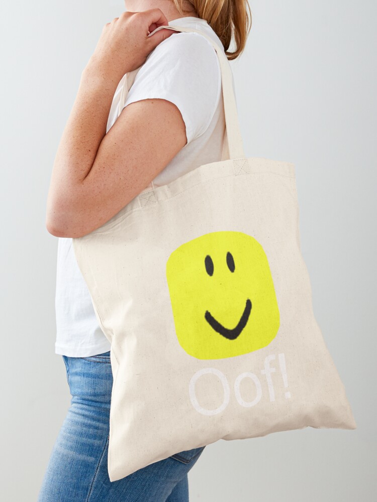 Roblox Oof Noob Big Head Tote Bag By Smoothnoob Redbubble - bighead in a pouch roblox
