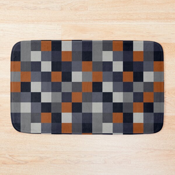 Item preview, Navy & rust squares designed and sold by BlertaDK.