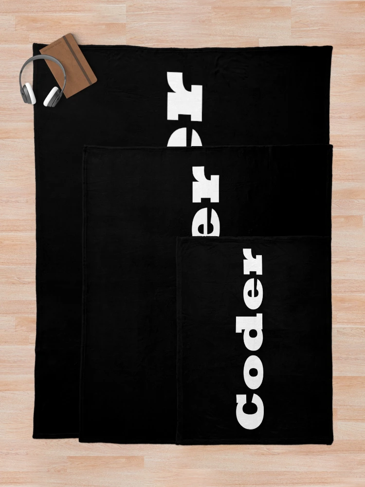 Thumbnail 5 of 6, Throw Blanket, Coder Startup Code Programming Software Engineering designed and sold by ProjectX23.