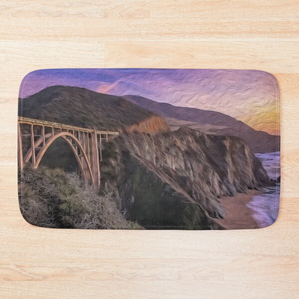 Item preview, Digital Art Composition of Bixby Creek Bridge, California at Dusk. designed and sold by davidelder.