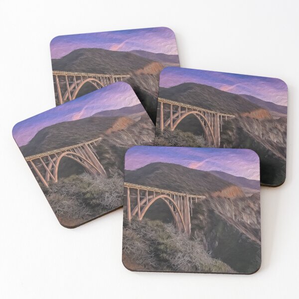 Item preview, Digital Art Composition of Bixby Creek Bridge, California at Dusk. designed and sold by davidelder.