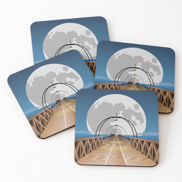 Item preview, Southport Pier with Moon designed and sold by andrewamoore.