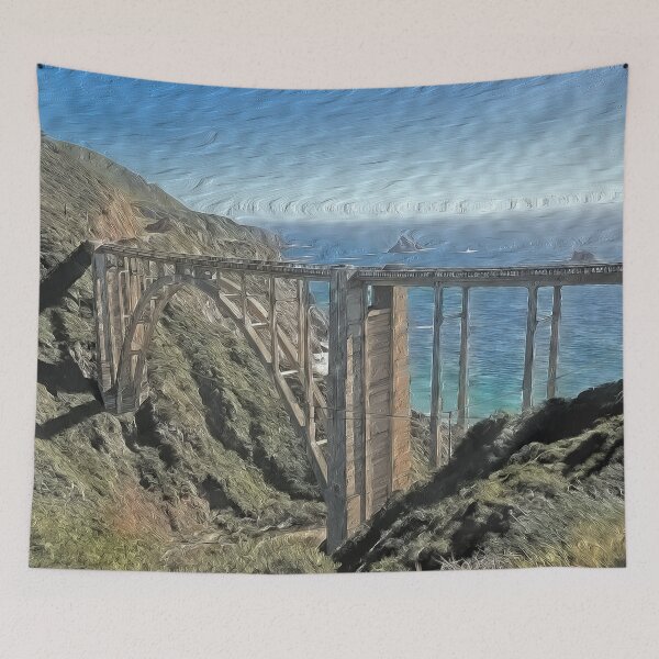 Item preview, Digital Art Composition of Bixby Creek Bridge, California. designed and sold by davidelder.