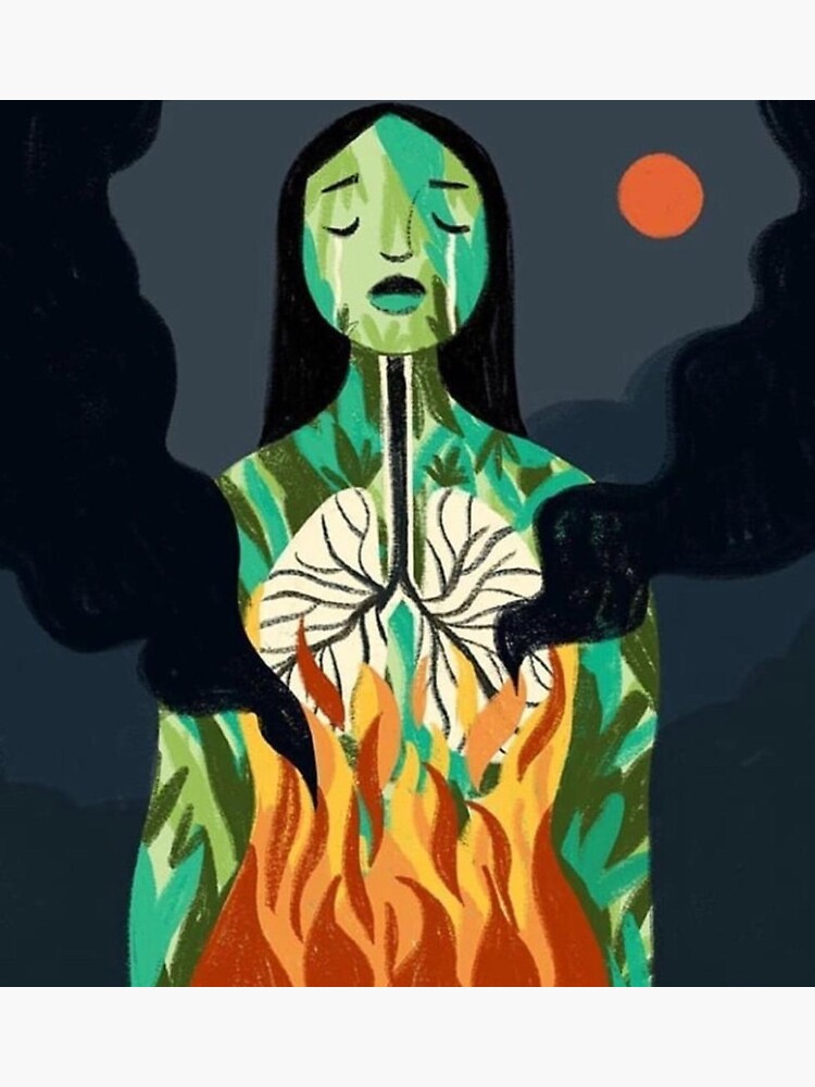 "Save The Amazon Mother Nature Burning" Sticker by katecreates