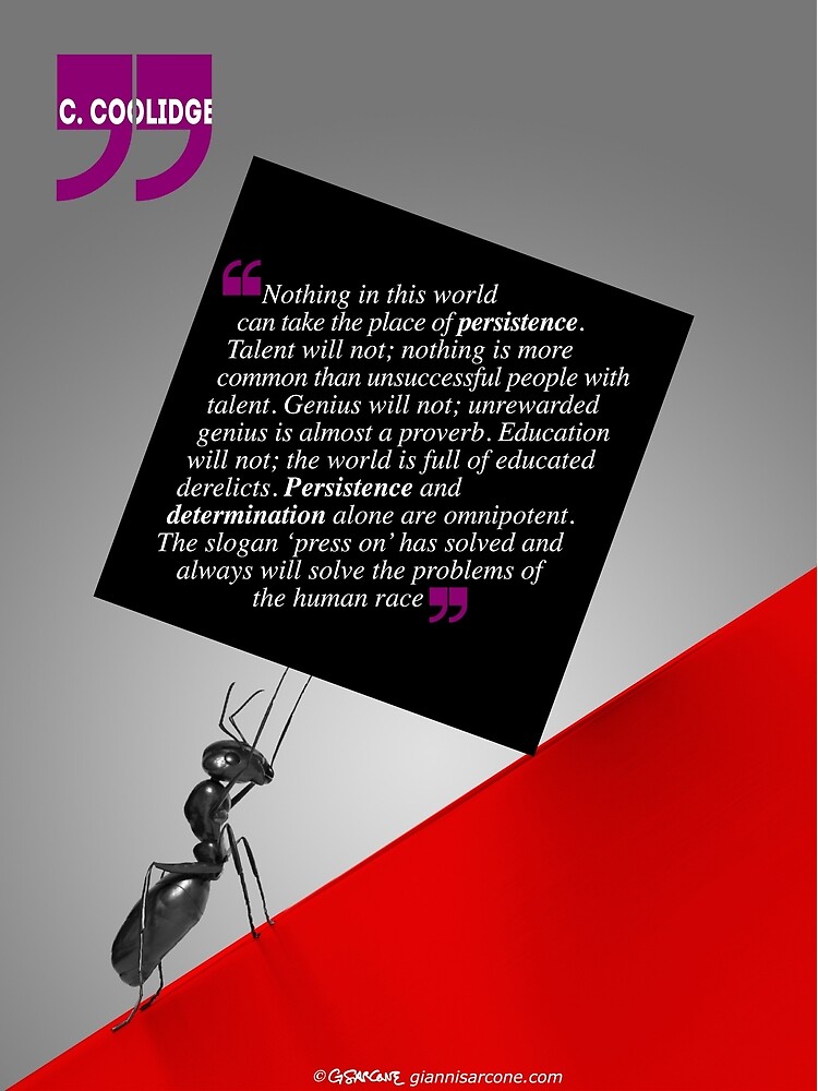 The Power of Persistence (Quotation) by GianniSarcone