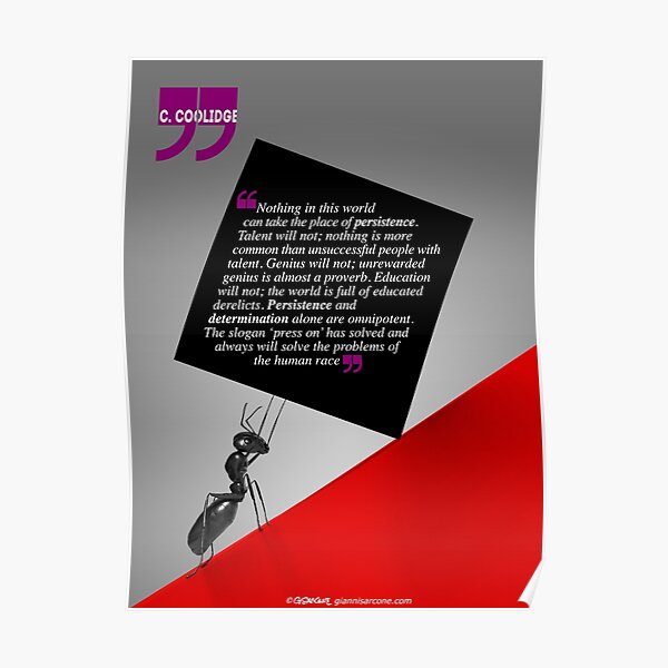 The Power of Persistence (Quotation) Poster