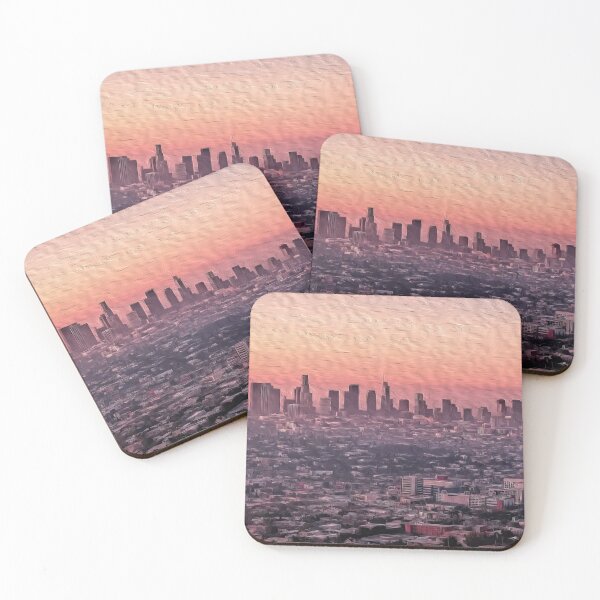 Item preview, Digital Art Composition of Downtown Los Angeles at Dusk. designed and sold by davidelder.
