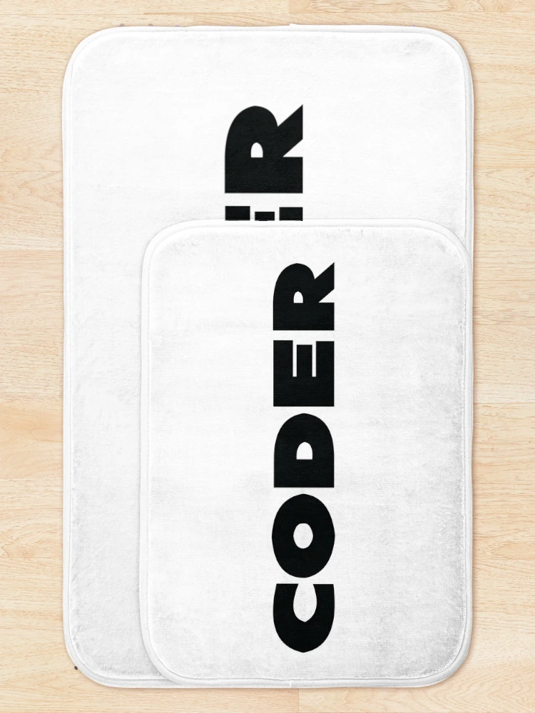 Thumbnail 5 of 6, Bath Mat, Coder Startup Code Programming Software Engineering designed and sold by ProjectX23.