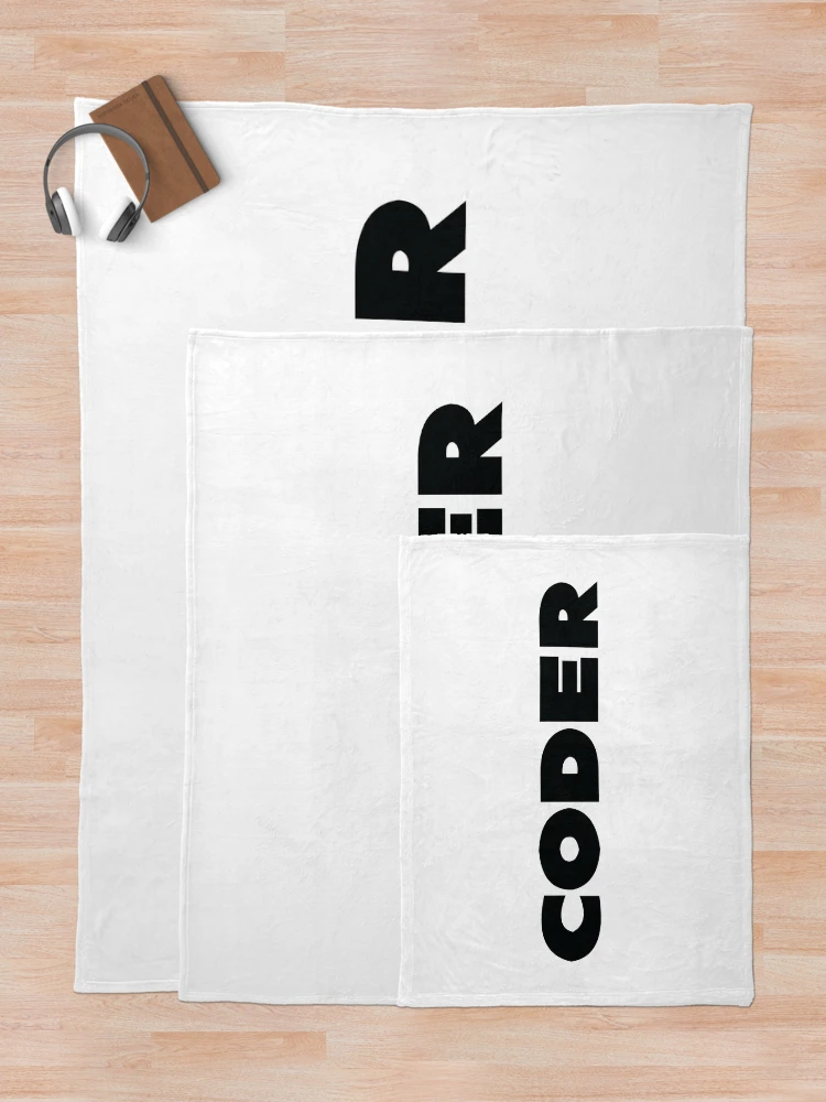 Thumbnail 5 of 6, Throw Blanket, Coder Startup Code Programming Software Engineering designed and sold by ProjectX23.