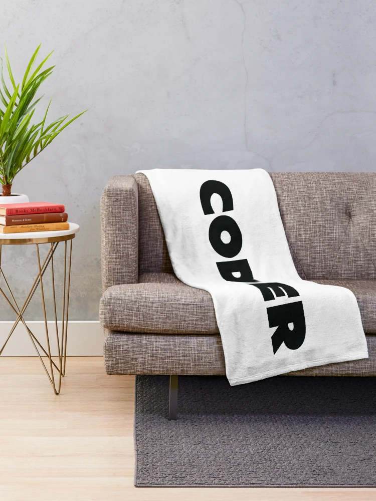 Thumbnail 2 of 6, Throw Blanket, Coder Startup Code Programming Software Engineering designed and sold by ProjectX23.