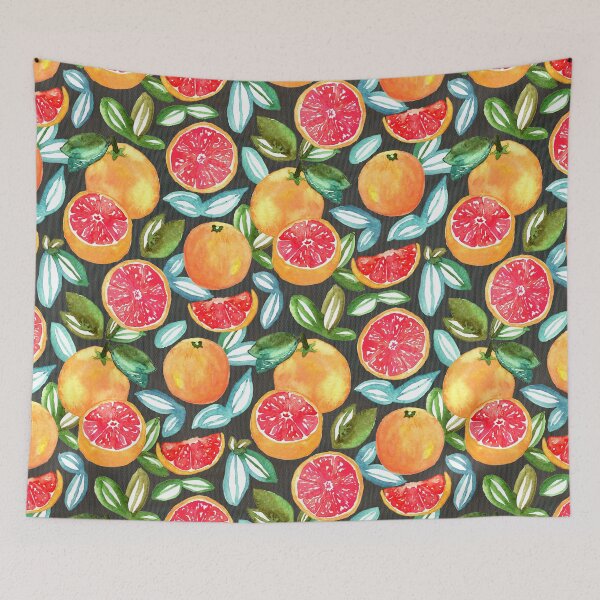 Item preview, Grapefruits On Navy designed and sold by TigaTiga.