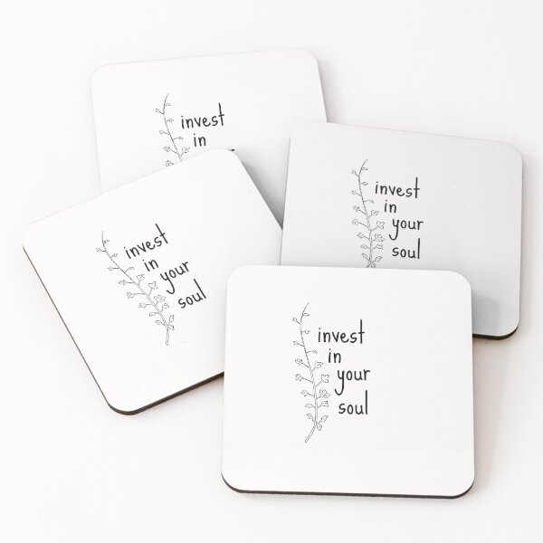 Item preview, Invest In Your Soul White Cute Funny Gift Sarcastic Happy Fun Introvert Awkward Geek Hipster Silly Inspirational Motivational Birthday Present designed and sold by EpsilonEridani.