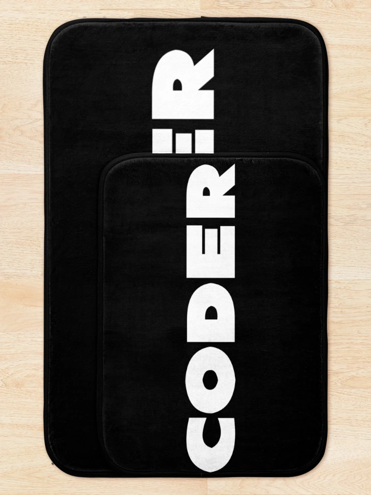 Thumbnail 5 of 6, Bath Mat, Coder Startup Code Programming Software Engineering designed and sold by ProjectX23.