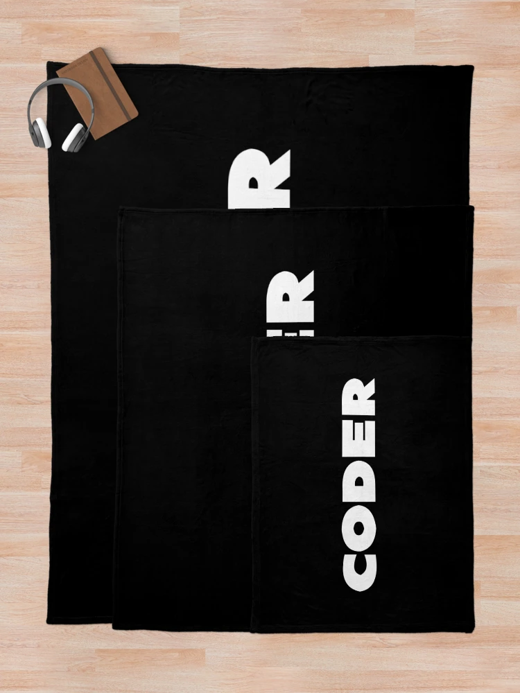 Thumbnail 5 of 6, Throw Blanket, Coder Startup Code Programming Software Engineering designed and sold by ProjectX23.