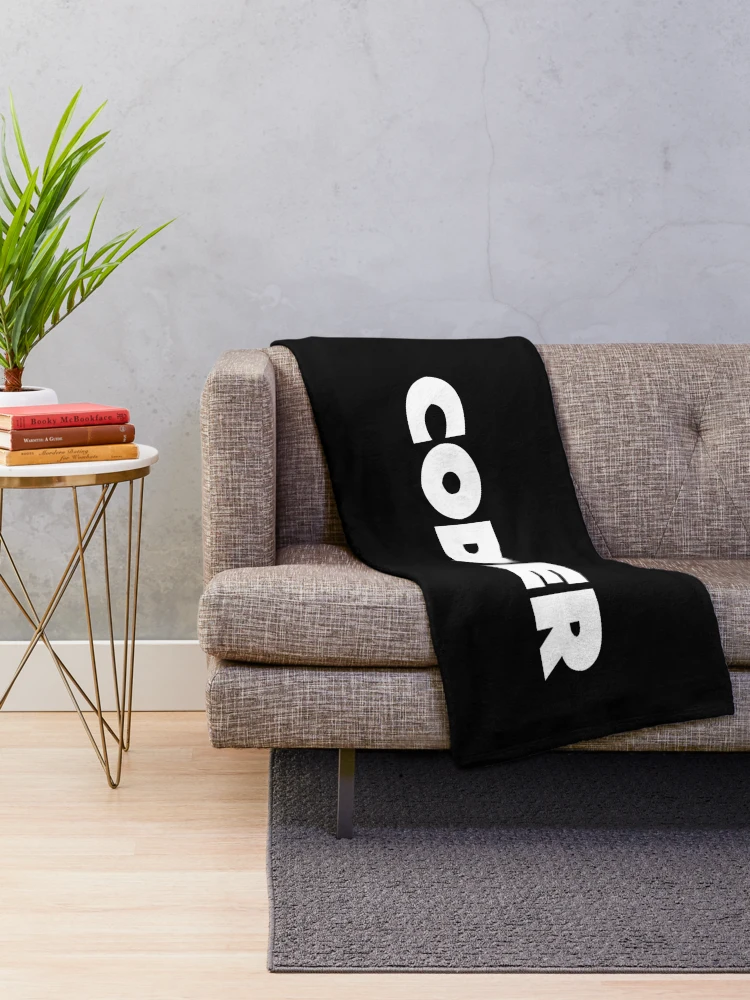 Thumbnail 2 of 6, Throw Blanket, Coder Startup Code Programming Software Engineering designed and sold by ProjectX23.