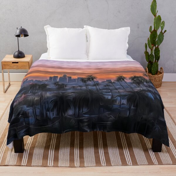 Item preview, Digital Art Composition of sunset over Los Angeles, California. designed and sold by davidelder.