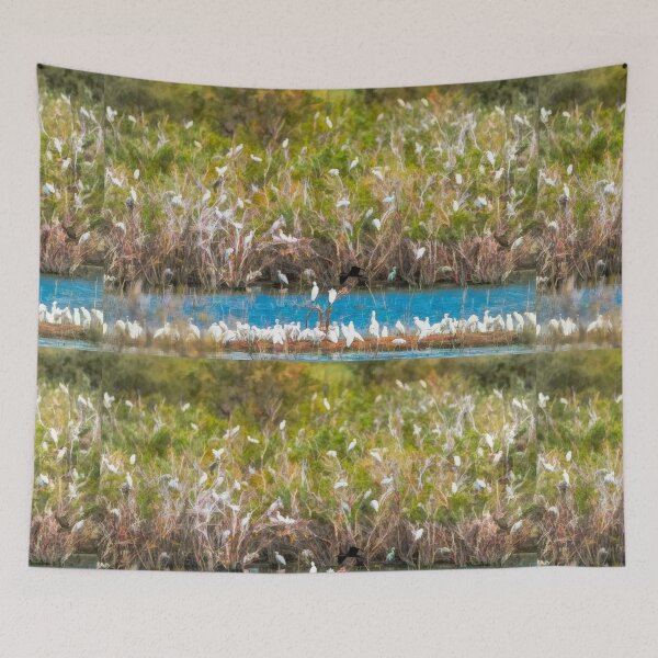 Item preview, A Colorful Abstraction of Cattle Egret designed and sold by Debra Martz.