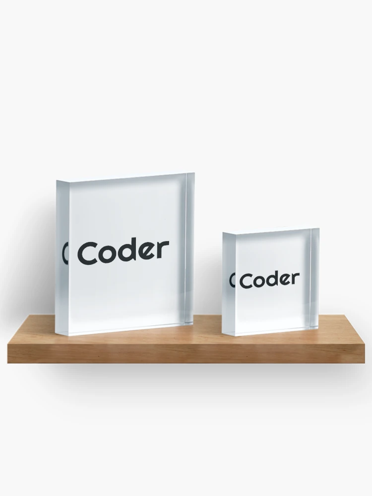 Thumbnail 3 of 5, Acrylic Block, Coder Startup Code Programming Software Engineering designed and sold by ProjectX23.