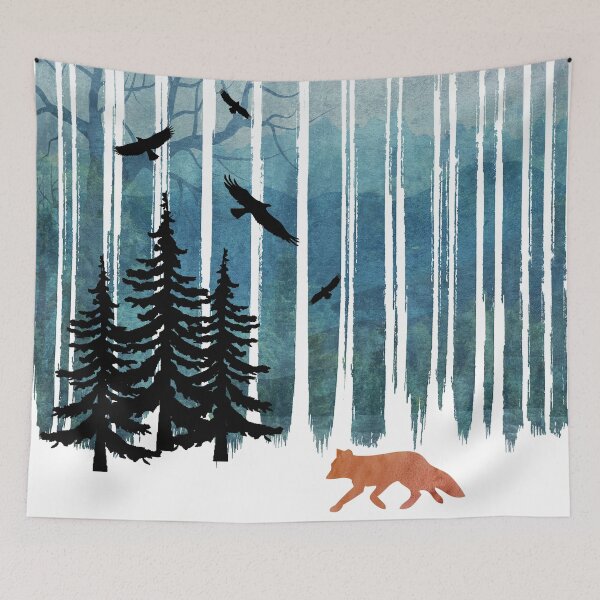 Item preview, Misty Forest Fox - Brush Strokes  designed and sold by maryedenoa.