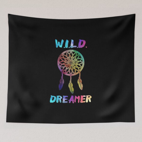 Aperçu de l'œuvre WILD Dreamer Lucid Dreaming Dreamcatcher psychédélique créée et vendue par DeesDeesigns.