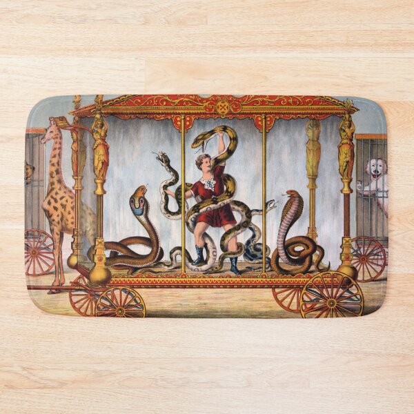 Item preview, Snake Wrangling in the Circus - vintage poster designed and sold by Vintage Designs +.