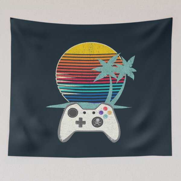 Item preview, Retro Treasure Island for Gamers - White Game Controller designed and sold by Desha001.