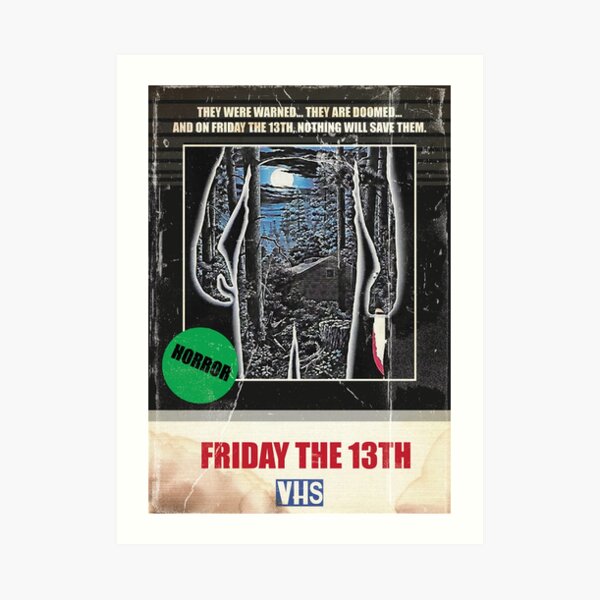 Friday the 13th 1980 VHS Poster Art Print