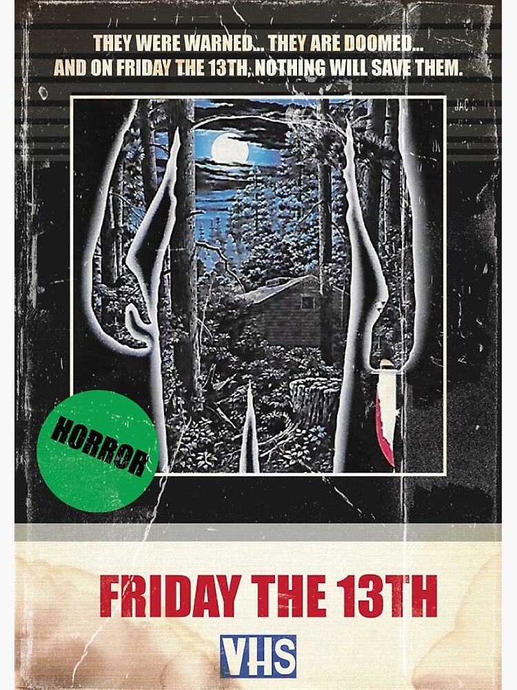Friday the 13th 1980 VHS Poster Greeting Card for Sale by