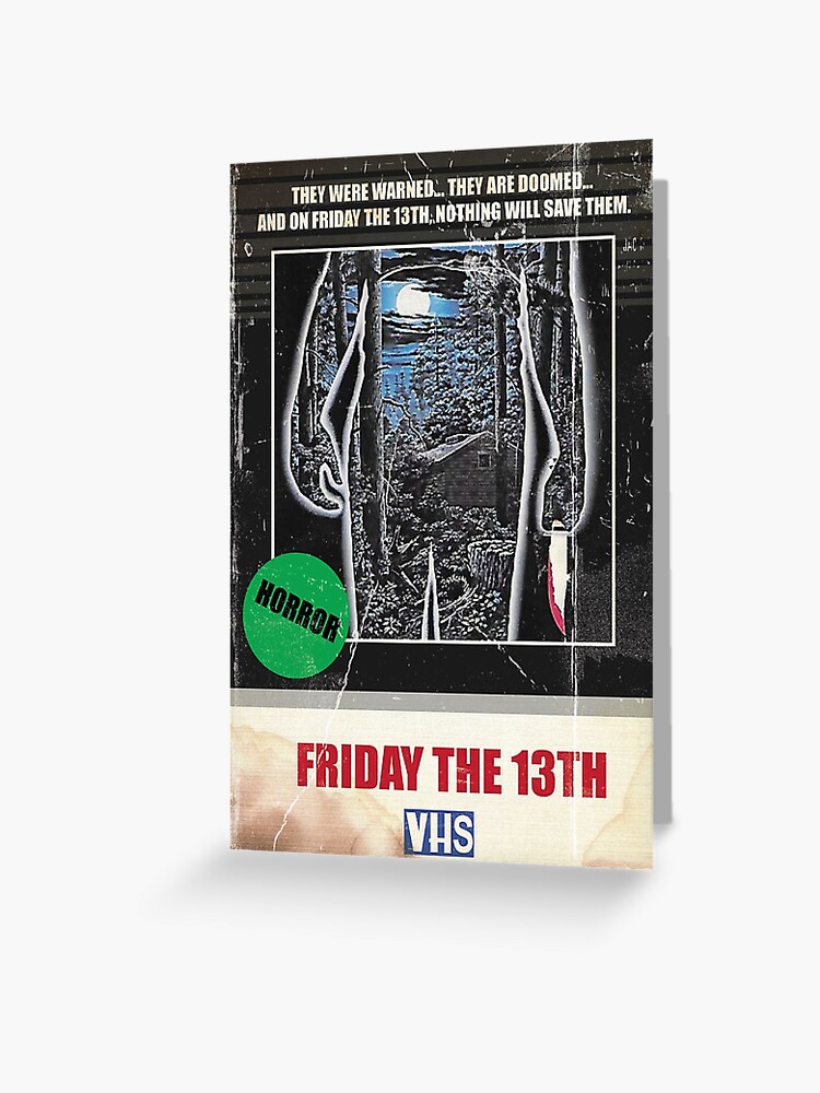 Friday the 13th 1980 VHS Poster Greeting Card for Sale by