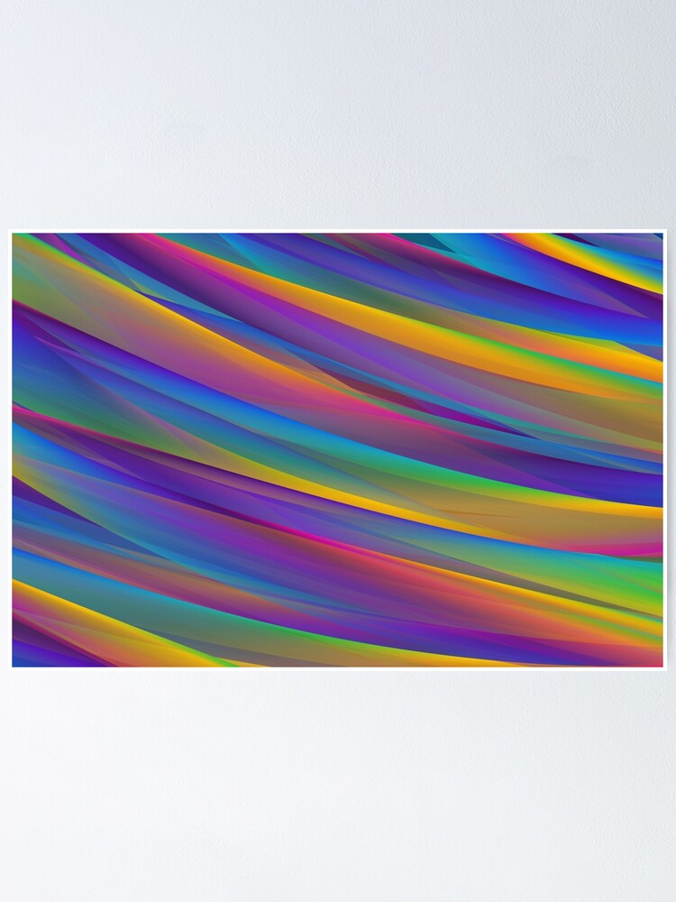 "Trippy Rainbow Colors Psychedelic Abstract Art" Poster by SwagHut