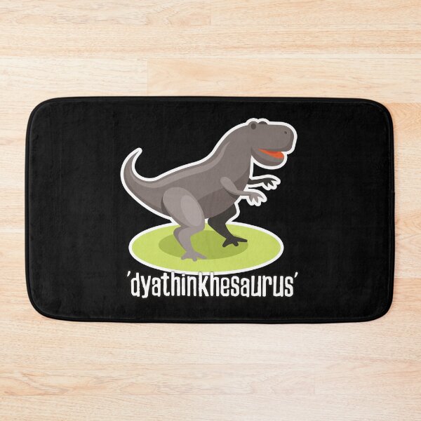 Item preview, dyathinkhesaurus funny dinosaur pun design designed and sold by Kam-designs.