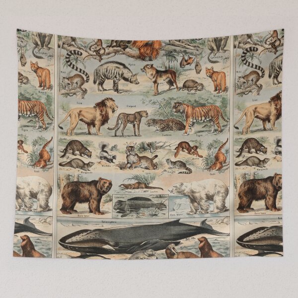 Item preview, Vintage Mammals poster In French designed and sold by Vintage Designs +.