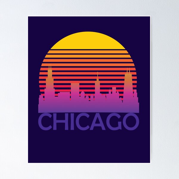 Item preview, Retro Chicago Sunset - Dark designed and sold by Desha001.