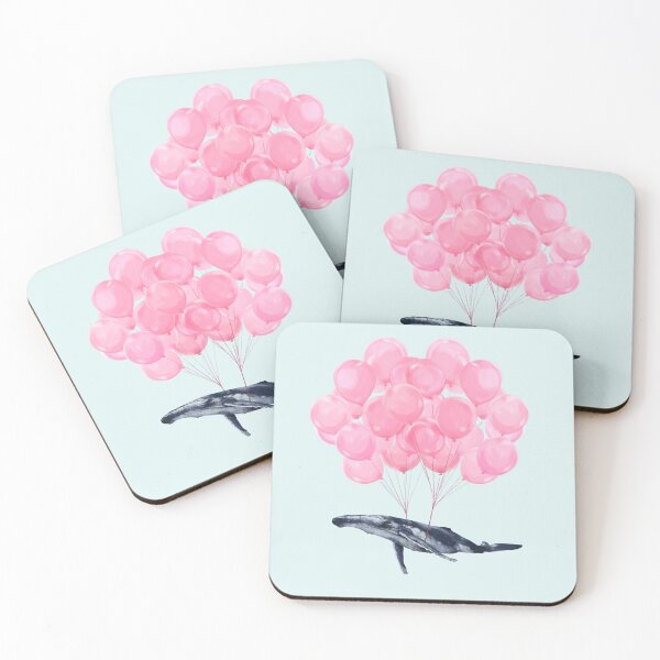 Item preview, Flying Whale with Pink balloons #1 designed and sold by bignosework.