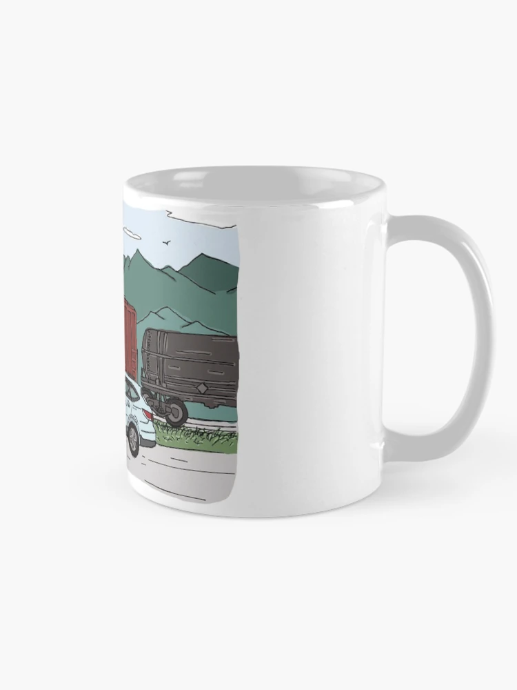 Thumbnail 3 of 6, Coffee Mug, Train Racing designed and sold by CreateWandrlust.