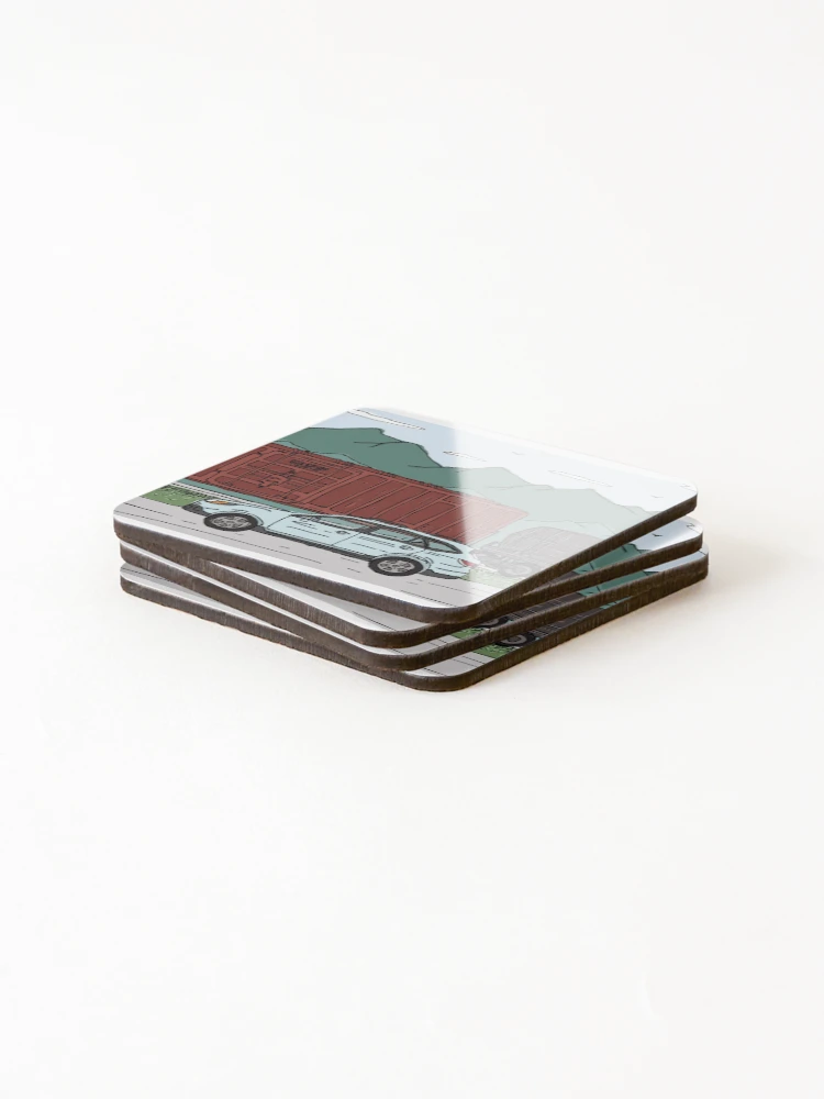 Thumbnail 4 of 5, Coasters (Set of 4), Train Racing designed and sold by CreateWandrlust.