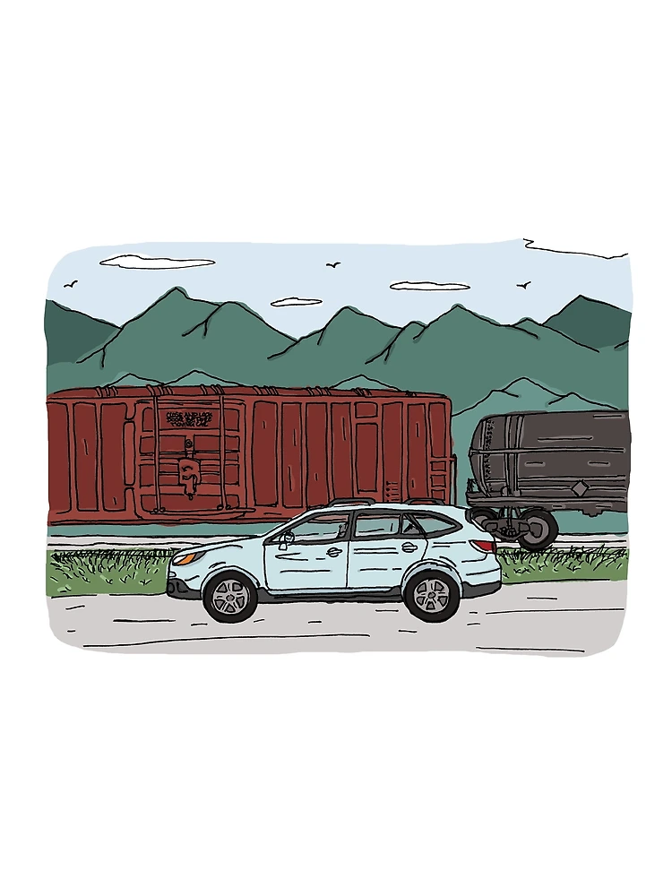 Thumbnail 3 of 3, Scarf, Train Racing designed and sold by CreateWandrlust.
