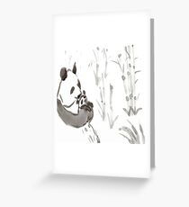 Panda Sumi-e Greeting Card